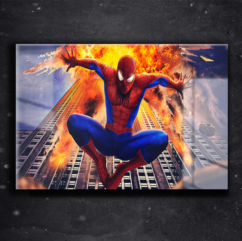 Quadro Metalizado arte Homem Aranha Andrew Garfield