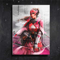 Quadro Metalizado Power Rangers Vermelho Ninja Art HD Decorativo