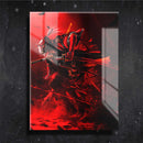Quadro Metalizado Ninja Art Game Anime Placa Decorativa Brilhante