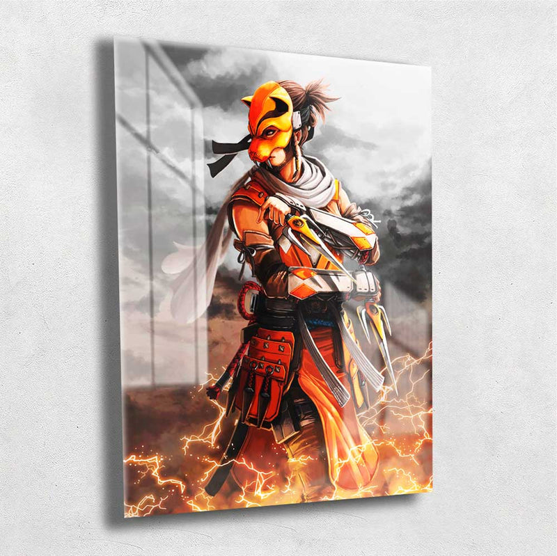 Quadro Metalizado Power Rangers Vermelho Ninja Art HD Decorativo