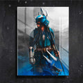 Quadro Metalizado Power Rangers Verde Ninja Art HD Decorativo