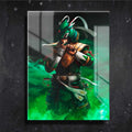 Quadro Metalizado Power Rangers Verde Ninja Art HD Decorativo