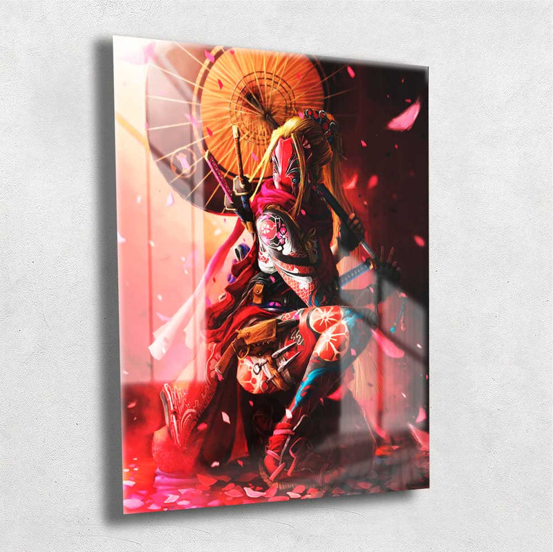 Quadro Metalizado Elektra Ninja Art Placa Decorativa Brilhante