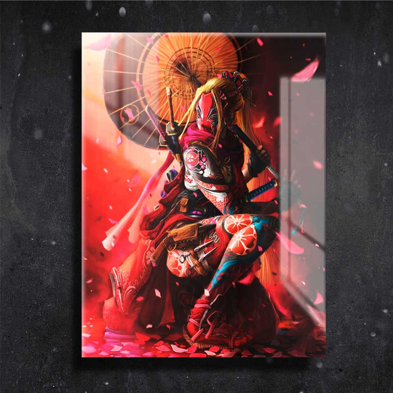 Quadro Metalizado Elektra Ninja Art Placa Decorativa Brilhante