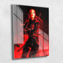 Quadro Metalizado Viúva Negra Ninja Art Filme Placa Decorativa Brilhante