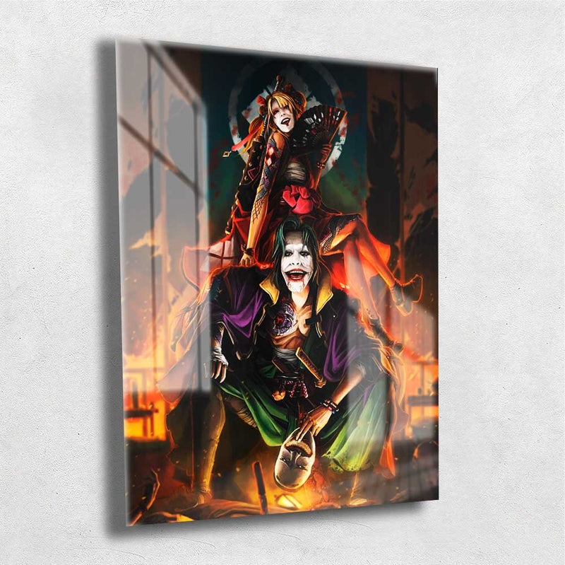 Quadro Metalizado Coringa Joker Ninja Art Placa Decorativa Brilhante