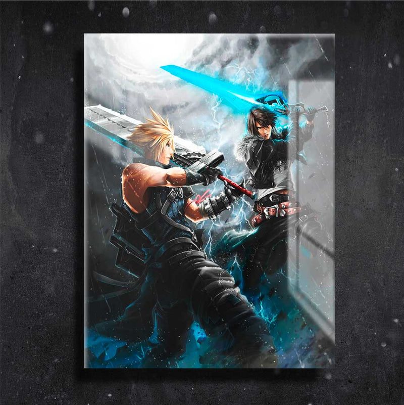 Quadro Metalizado Final Fantasy Game Placa Decorativa Brilhante