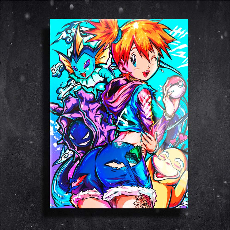 Quadro Metalizado Misty Pokémon Anime