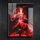 Quadro Metalizado Feiticeira Escarlate Ninja Art Placa Decorativa Brilhante