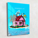 Quadro Metalizado Casa do Kame Dragon Ball Anime