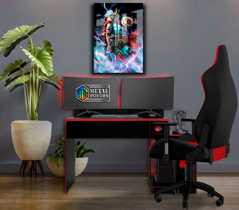 Quadro Metalizado Thor Art Ninja Placa Decorativa Brilhante