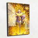 Quadro Metalizado Shaka de Virgem Anime CDZ Placa Decorativa Brilhante