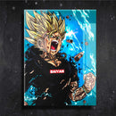 Quadro Metalizado Gohan Sayajin Dragon Ball Anime Placa Decorativa Brilhante