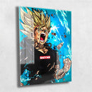 Quadro Metalizado Gohan Sayajin Dragon Ball Anime Placa Decorativa Brilhante