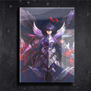 Quadro Metalizado Hades Anime Cavaleiros do Zodíaco Placa Decorativa Brilhante