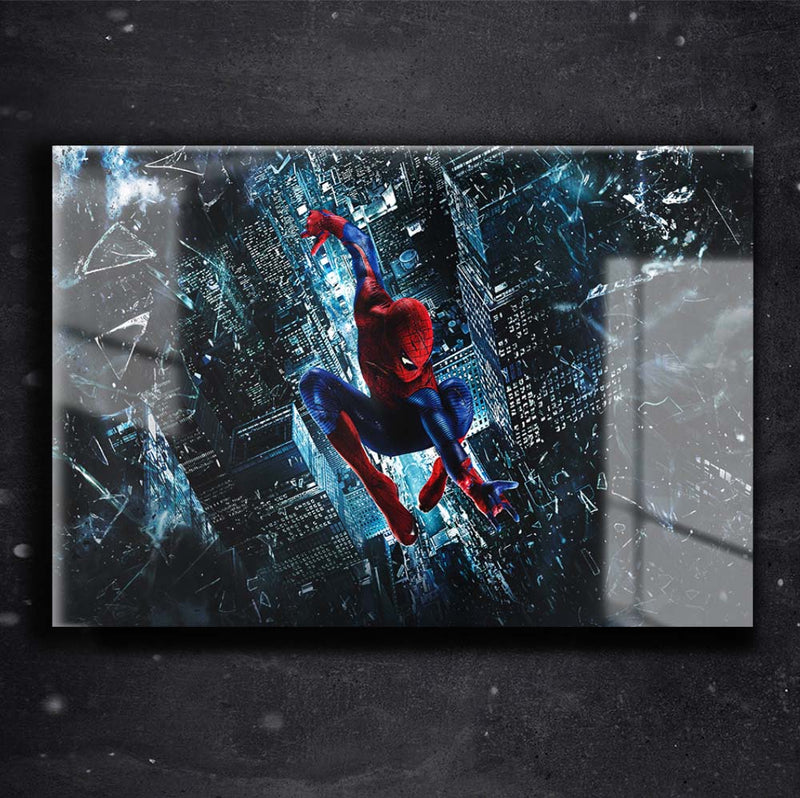 Quadro Andrew Metalizado Homem Aranha Placa Decorativa Brilhante