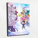 Quadro Metalizado Espectros vs Cavaleiros de Athena do Zodíaco Placa Decorativa Brilhante