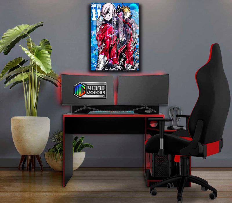 Quadro Metalizado Jiren Dragon Ball Super Anime Placa Decorativa Brilhante