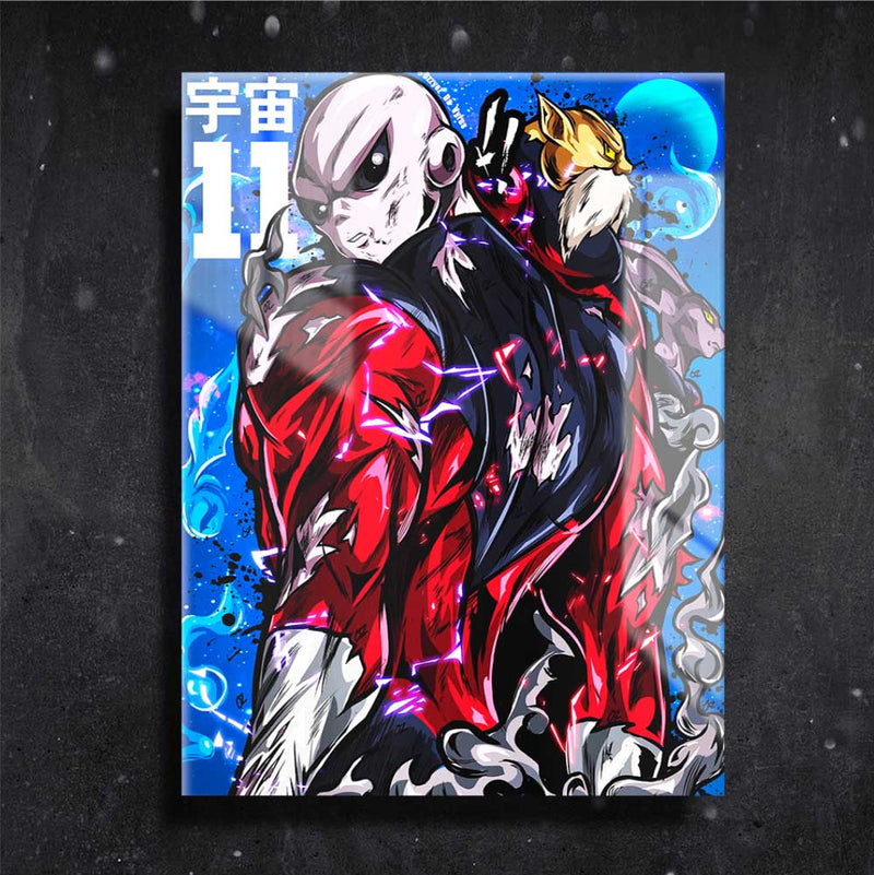 Quadro Metalizado Jiren Dragon Ball Super Anime Placa Decorativa Brilhante