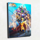 Quadro Metalizado Poseidon Cavaleiros Zodíaco Marina do Placa Decorativa Brilhante