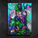 Quadro Metalizado Cell Dragon Ball Z Anime Placa Decorativa Brilhante