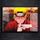 Quadro Metalizado Anime Naruto Modo Sennin Placa Decorativa Brilhante