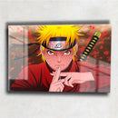 Quadro Metalizado Anime Naruto Modo Sennin Placa Decorativa Brilhante