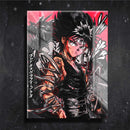 Quadro Metalizado Hiei Yu Yu Hakusho Anime