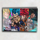 Quadro Metalizado Vegeta Gogeta Goku Broly Dragon Ball Super Brilhante