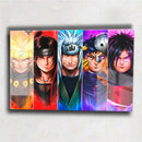 Quadro Metalizado Naruto Itachi Jiraya Obito Madara Shippuden Brilhante