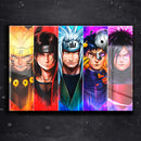 Quadro Metalizado Naruto Itachi Jiraya Obito Madara Shippuden Brilhante