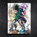 Quadro Metalizado Gon e Killua hunter x hunter Anime Placa Decorativa Brilhante