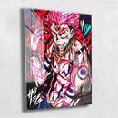 Quadro Metalizado Yuji Itadori Sukuna Anime Jujutsu Kaisen Placa Decorativa Brilhante
