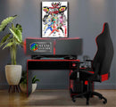 Quadro Metalizado Art Power Rangers e Megazord Placa Decorativa Brilhante