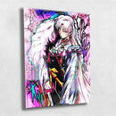 Quadro Metalizado Sesshomaru Inuyasha Anime Placa Decorativa Brilhante