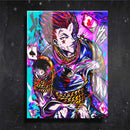 Quadro Metalizado Hisoka Hunter x Hunter Anime Placa Decorativa Brilhante