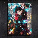 Quadro Metalizado Shinra Fire Force Anime Placa Decorativa Brilhante