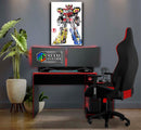 Quadro Metalizado Art Power Rangers Megazord Placa Decorativa Brilhante