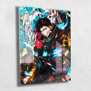 Quadro Metalizado Shinra Fire Force Anime Placa Decorativa Brilhante