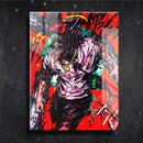 Quadro Metalizado Chainsaw Man Anime Placa Decorativa Brilhante