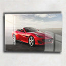 Quadro Metalizado Carros Ferrari Conversível Placa Decorativa Brilhante
