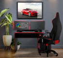 Quadro Metalizado Carros Ferrari Conversível Placa Decorativa Brilhante