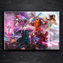 Quadro Metalizado X men Clássico Animação Placa Decorativa Brilhante