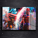 Quadro Metalizado X men Magneto Ciclops Wolverine Animação Placa Decorativa Brilhante