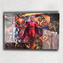 Quadro Metalizado X men Magneto Vilões Animação Placa Decorativa Brilhante