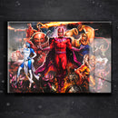 Quadro Metalizado X men Magneto Vilões Animação Placa Decorativa Brilhante