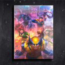 Quadro Metalizado X men Wolverine equipe Animação Placa Decorativa Brilhante