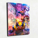 Quadro Metalizado X men Wolverine equipe Animação Placa Decorativa Brilhante