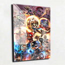 Quadro Metalizado Vingadores Ultimato Art Animação Placa Decorativa Brilhante