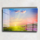 Quadro Metalizado Nascer do Sol Placa Decorativa Brilhante